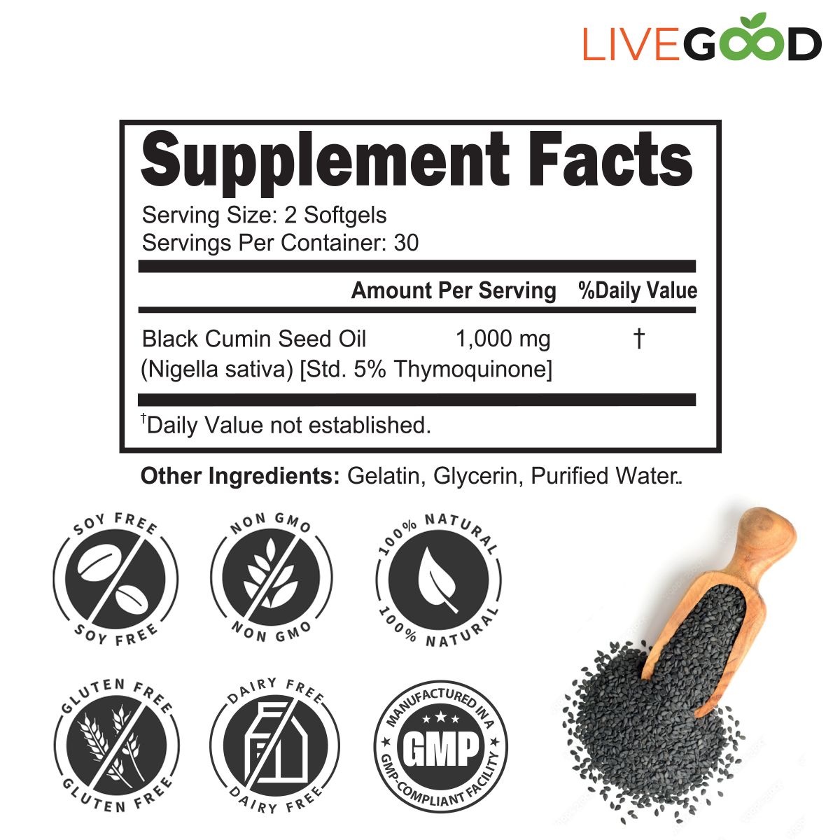 LiveGood Premium Black Seed Oil – 5% Thymoquinone The Legendary “Remedy for Everything but Death” - Image 4
